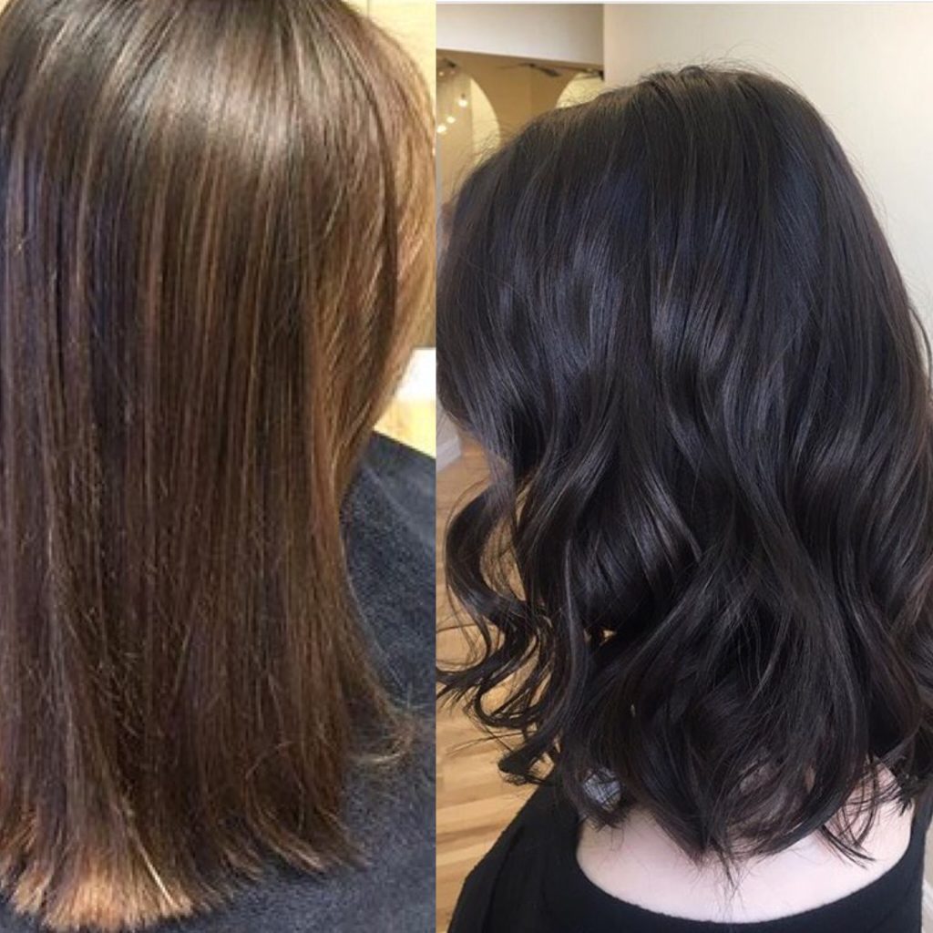 Deep Rich Brown Color with Cut - High Tech Salon and Spa Studios